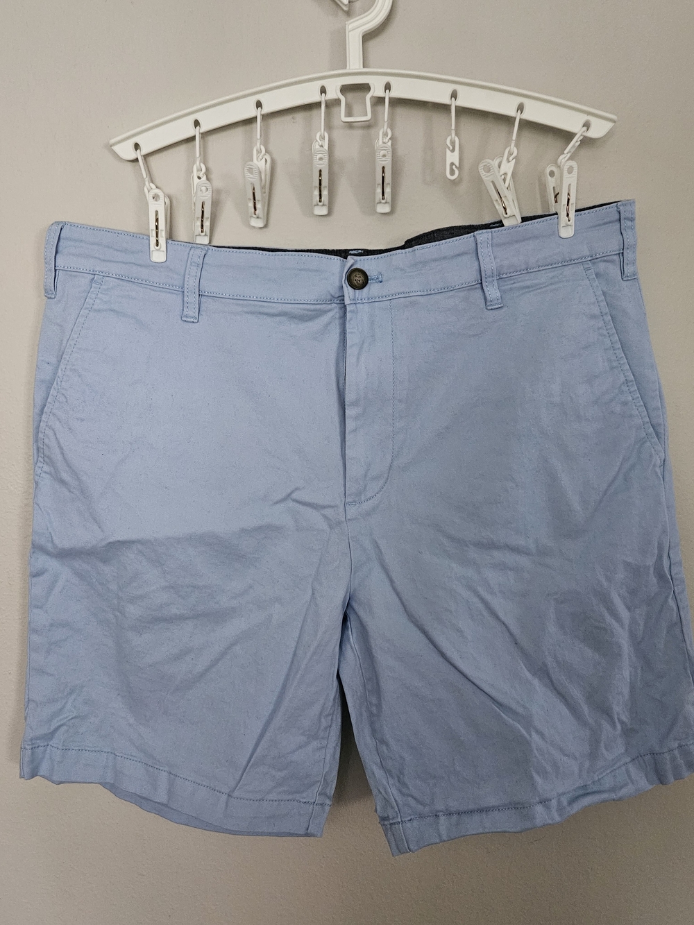Nautica Pale Blue Men’s Flat Front Chino Shorts